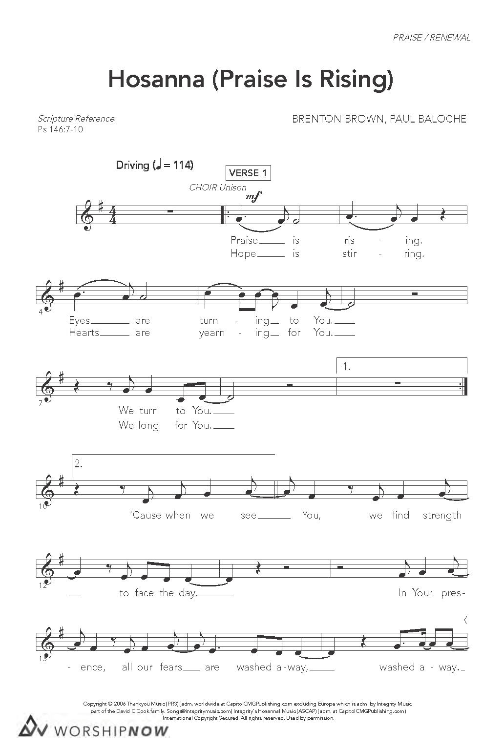 Hosanna (Praise Is Rising)