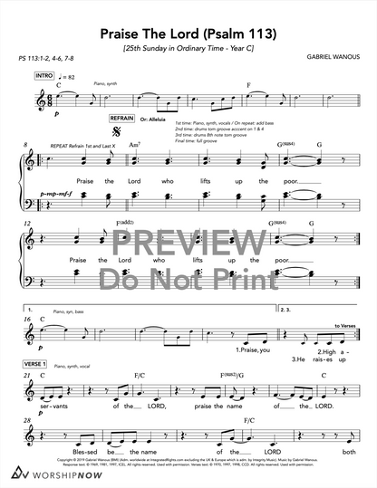 Praise The Lord (Psalm 113) [25th Sunday in Ordinary Time | Year C]