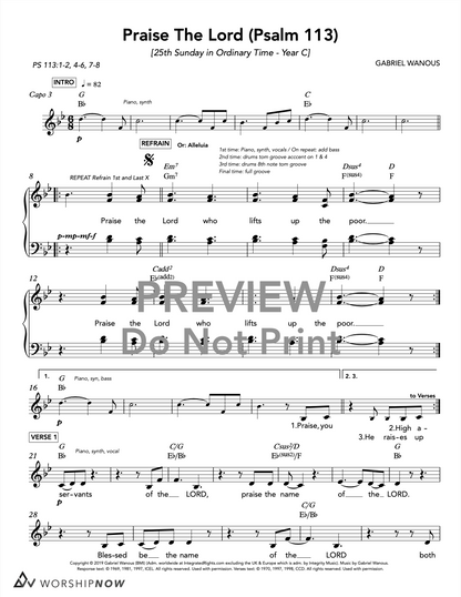 Praise The Lord (Psalm 113) [25th Sunday in Ordinary Time | Year C]