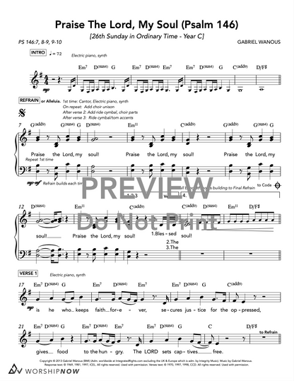 Praise The Lord My Soul (Psalm 146) [26th Sunday in Ordinary Time | Year C]