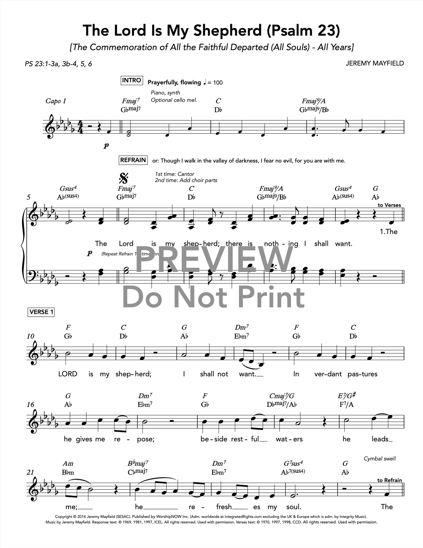 The Lord Is My Shepherd (Psalm 23) [The Commemoration of All the Faithful Departed (All Souls) | All Years]