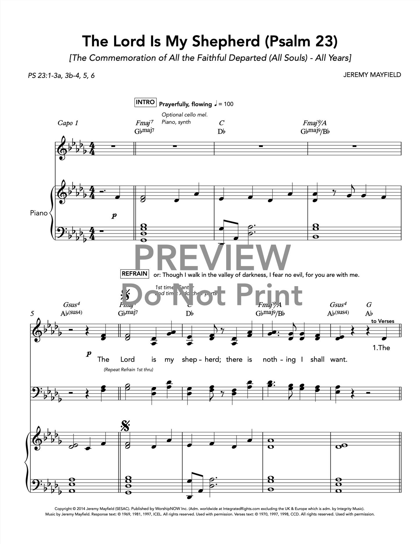 The Lord Is My Shepherd (Psalm 23) [The Commemoration of All the Faithful Departed (All Souls) | All Years]