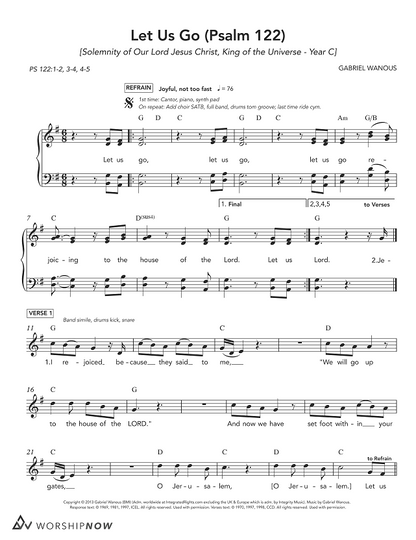 Let Us Go (Psalm 122) [Solemnity of Our Lord Jesus Christ, King of the Universe | Year C]