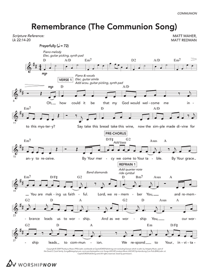 Remembrance (The Communion Song)