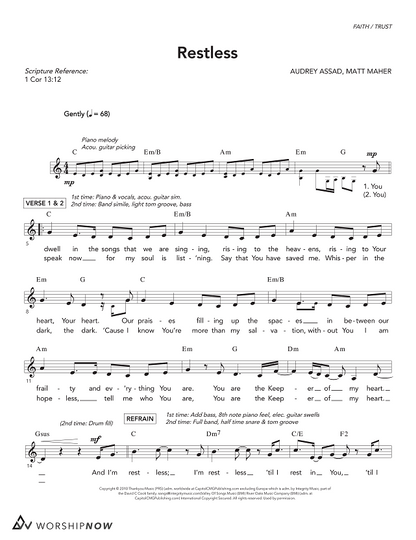 Restless Notes Restless – WORSHIPNOW