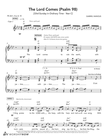 The Lord Comes (Psalm 98) [33rd Sunday in Ordinary Time | Year C]