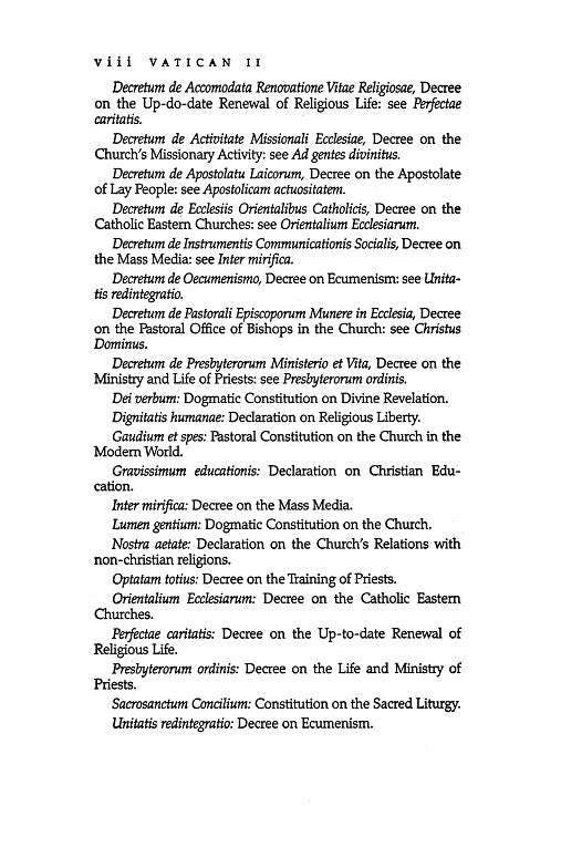 Vatican Council II: Constitutions, Decrees, Declarations