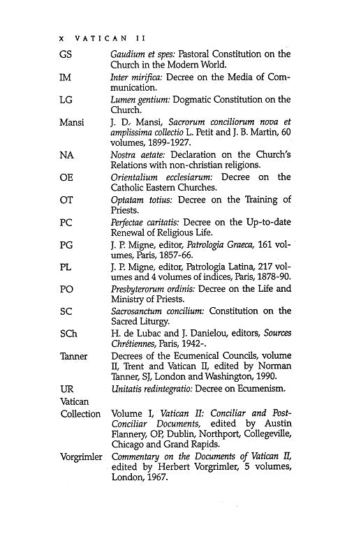 Vatican Council II: Constitutions, Decrees, Declarations